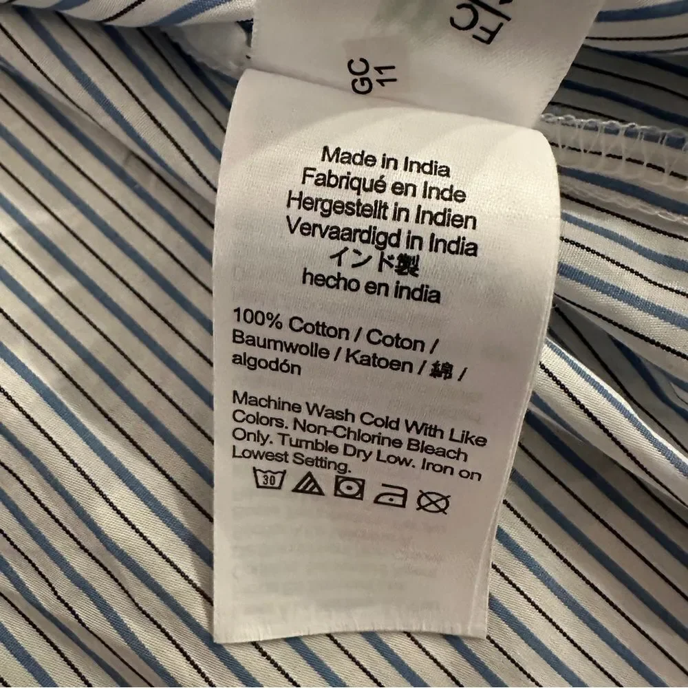 J. Crew Short-sleeve smocked dress in stripe